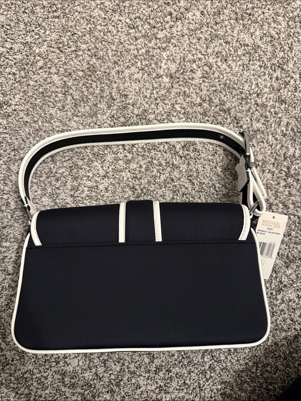 Michael Kors Black with White Trim Shoulder Bag